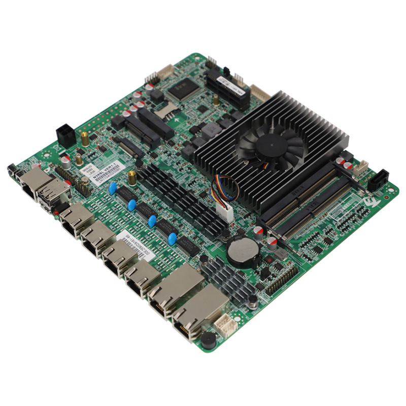 厂家直销3855u双核6口软路由2*ddr4主板win7/win10/linux工控主板