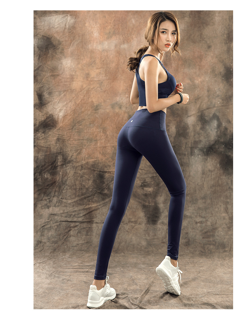 速干跑步瑜伽裤女紧身裤高腰显瘦弹力压缩裤训练裤户外晨跑健身裤