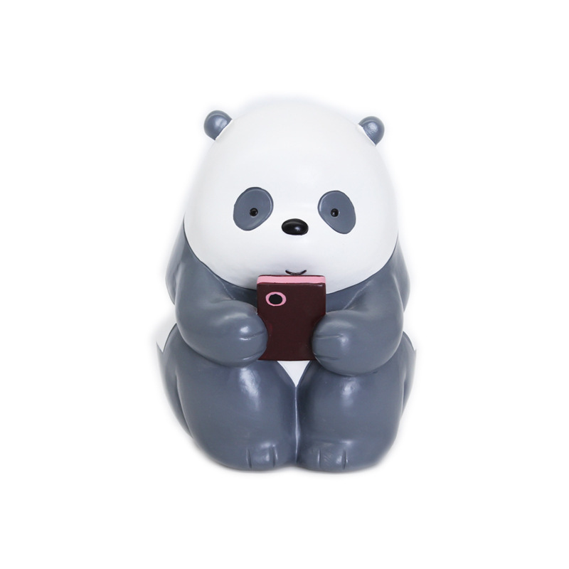 手机支架创意礼品 手机座工艺品摆件  日本zakka玩手机熊