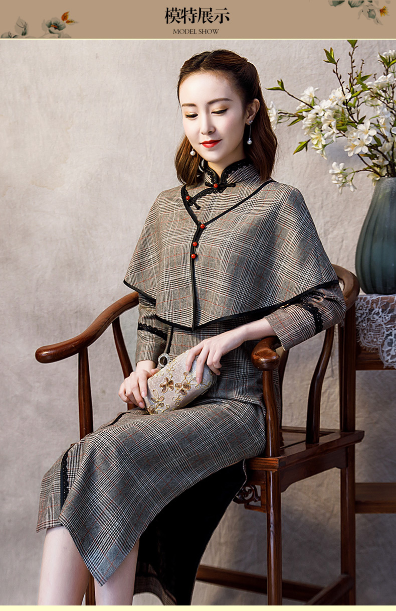 2019新款优雅年轻款小坎肩民国装旗袍hx-q13