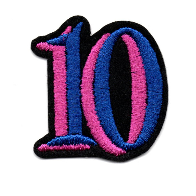 电脑绣花布贴批发 1-10数字球服号码标记号标服装辅料刺绣补丁
