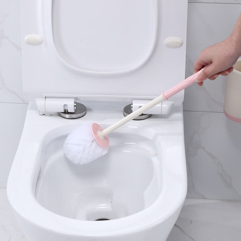 Long Handle Nordic Style Toilet Brush Punch-Free Wall Hanging Cleaning Brush without Dead End Sanitary Brush 0720