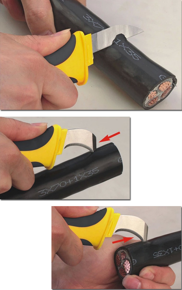 wynns威力狮弯咀电缆剥皮刀 直嘴缆线剥线刀 电工刀 打线 剥皮器