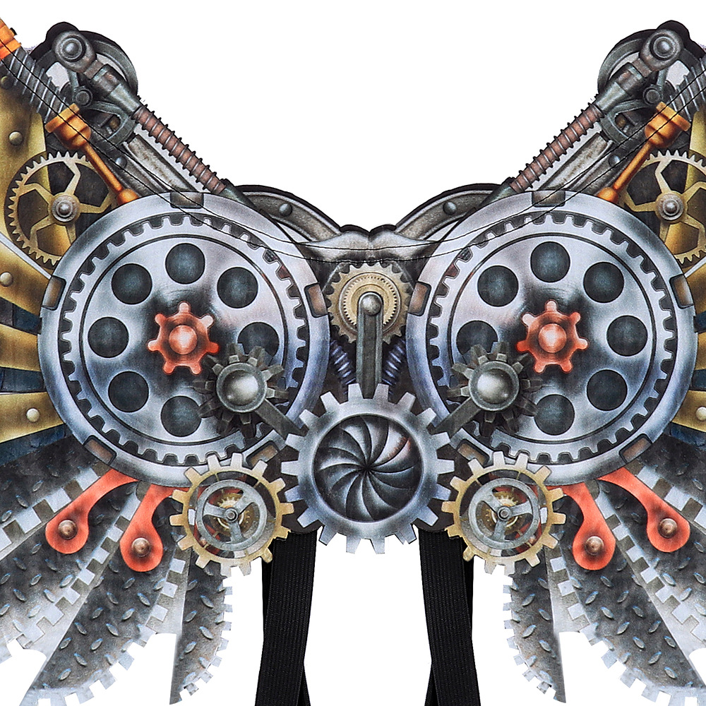 wish速卖通亚马逊万圣节狂欢节装扮成人儿童机械朋克装饰翅膀