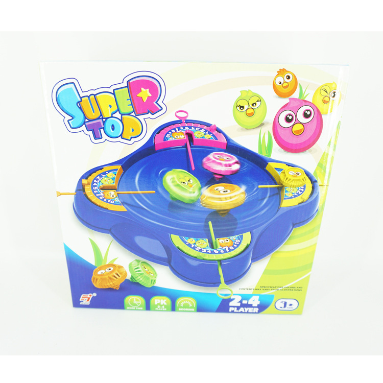 旋转陀螺对对碰四人游戏儿童玩具可记分比赛外贸出口