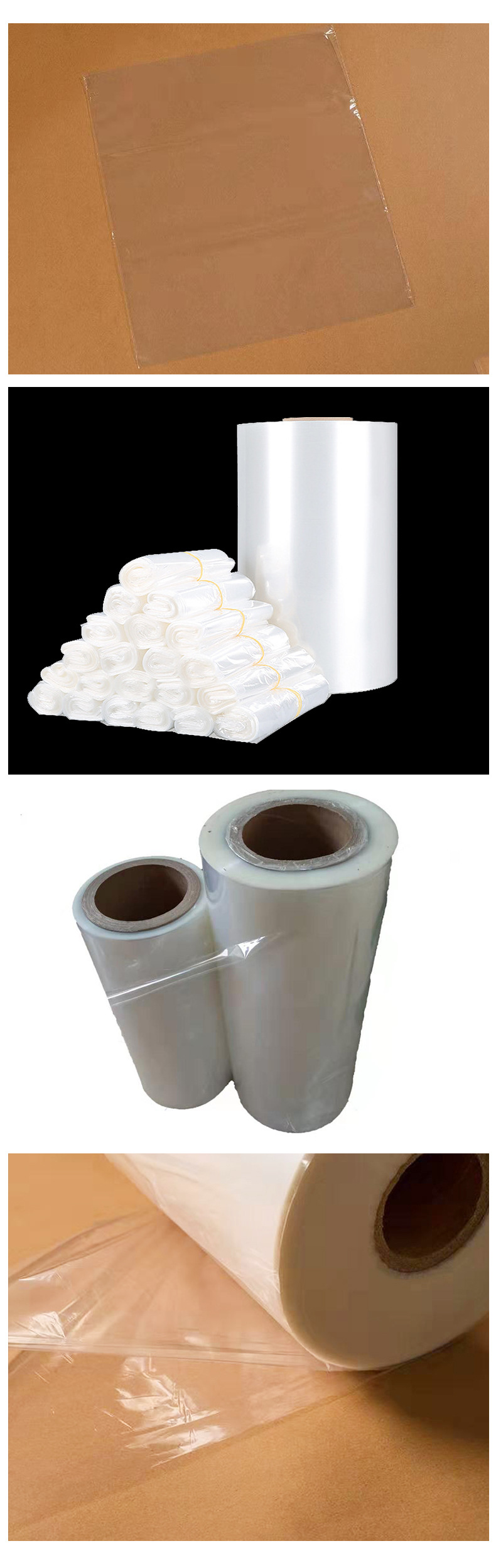 对折透明塑封食品包装膜pof热收缩膜热缩袋现货印刷厂家批发