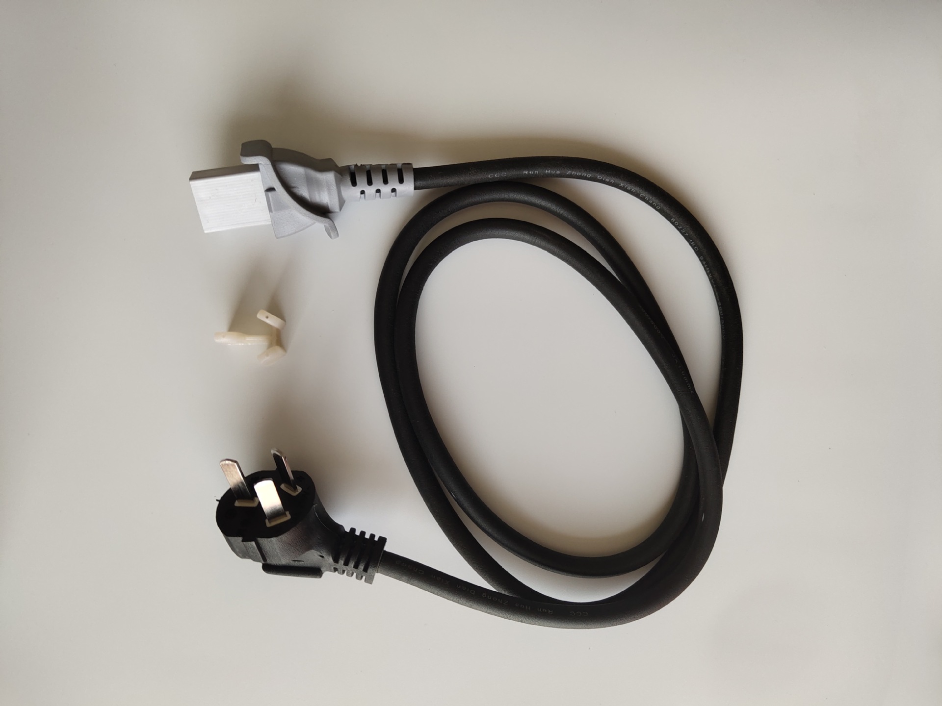 卡装平头电源线 3芯插头线 一字口插电多星电热锅电源线