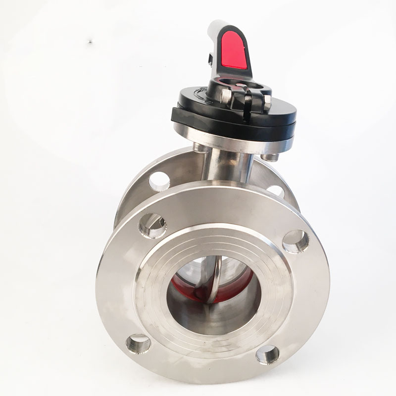 厂家直销 不锈钢鸭嘴法兰蝶阀卫生级手动法兰蝶阀 304