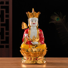 陶瓷佛像镀金旗红沙金地藏王菩萨观音如来佛祖西方三圣