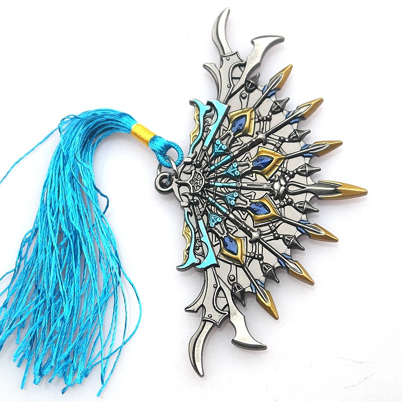 斗罗周边武器唐三孔雀羚扇子合金兵器模型挂件挂饰
