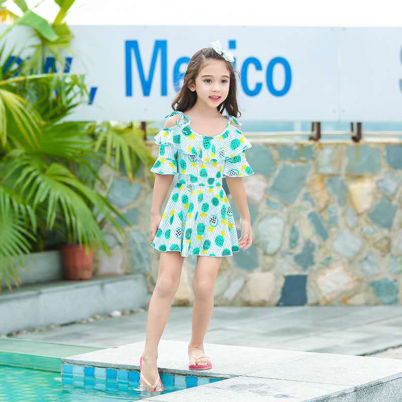 2020新款儿童泳衣女分体裙式大中小童女孩宝宝泳装女童温泉游泳衣