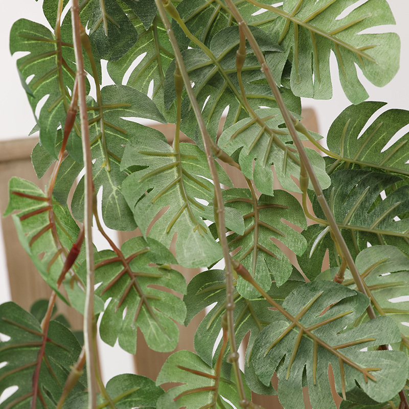 仿真龟背藤龟背叶藤条北欧仿真绿植ins婚庆家居酒店民宿壁挂藤条