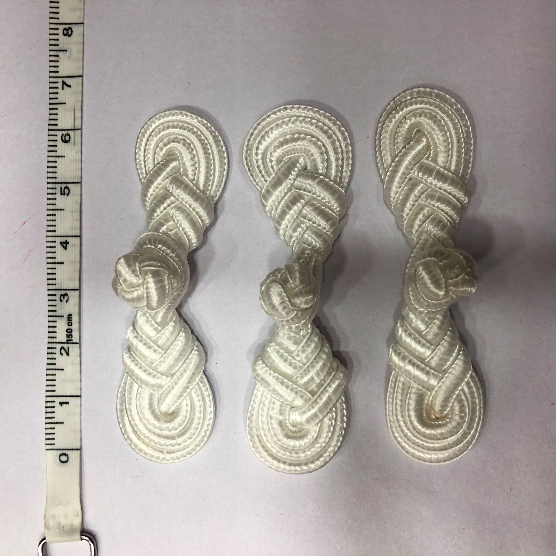 复古景纶实心白色染色琵琶旗袍扣盘扣礼品盒服装纽扣