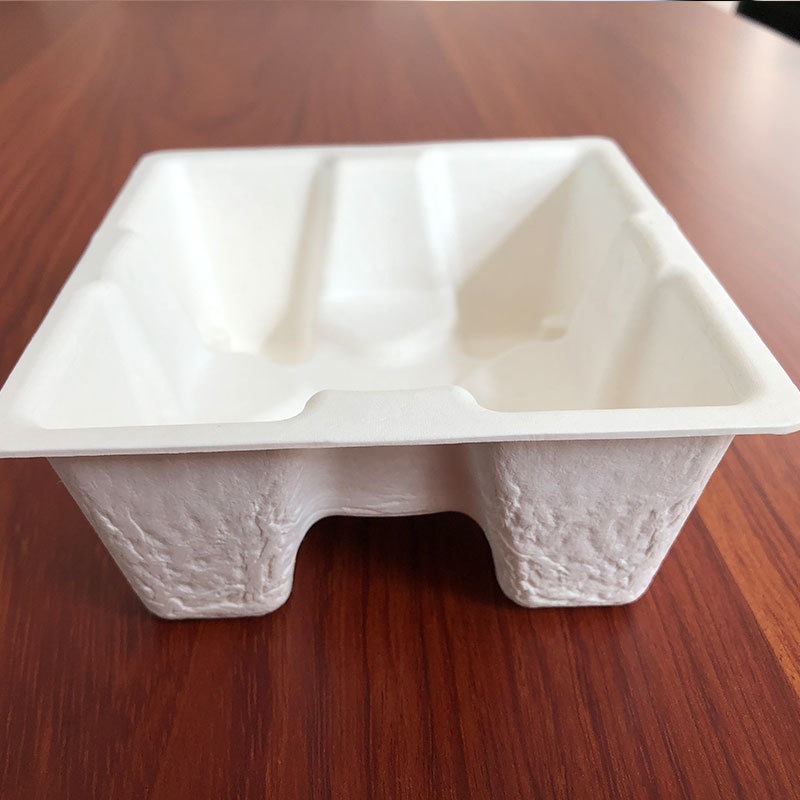 厂家定 制白色酒托纸浆模塑纸塑包装 白酒底托纸浆酒托纸浆内衬