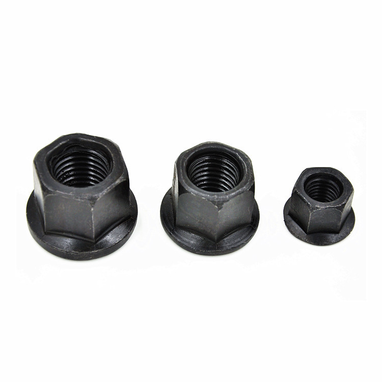 黑色加厚带垫螺母 加硬带垫片螺母 带阶螺母 注塑机压板螺母