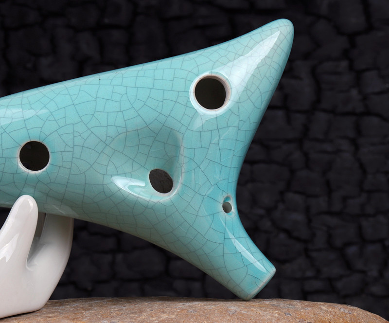 外贸陶笛12孔中音c调ac 初学演奏教学民族乐器12孔陶笛厂家批发