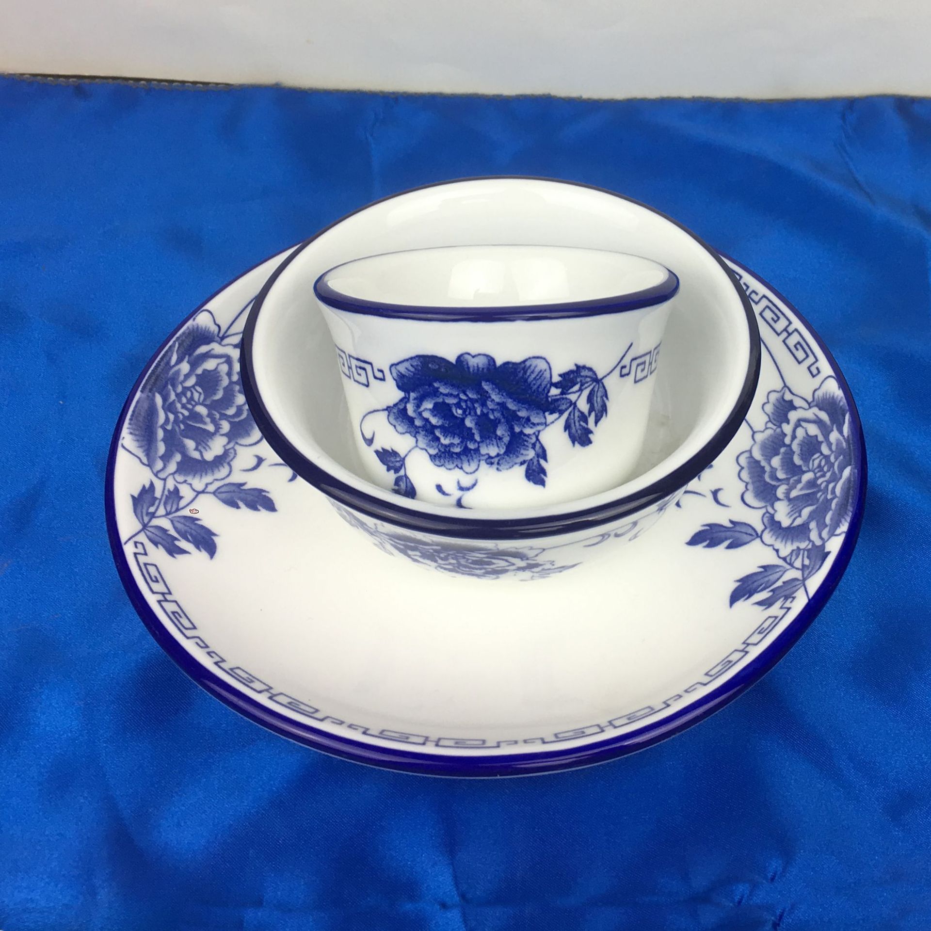 厂家定做4件套镁质强化瓷消毒餐具 江中杯盘碗 可定制logo图案