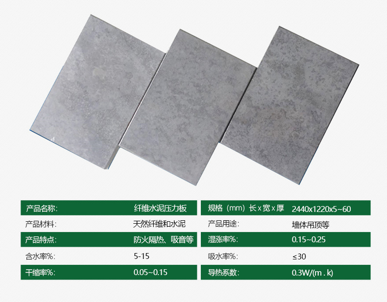 货号         水泥板       产地         辽宁       规格