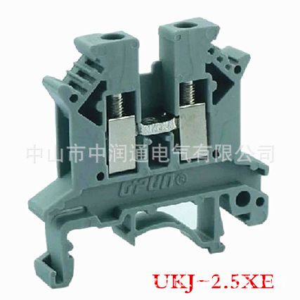 UKJ-2.5XE 压接端子 UPUN 上海友邦电气通用轨道 接线端子