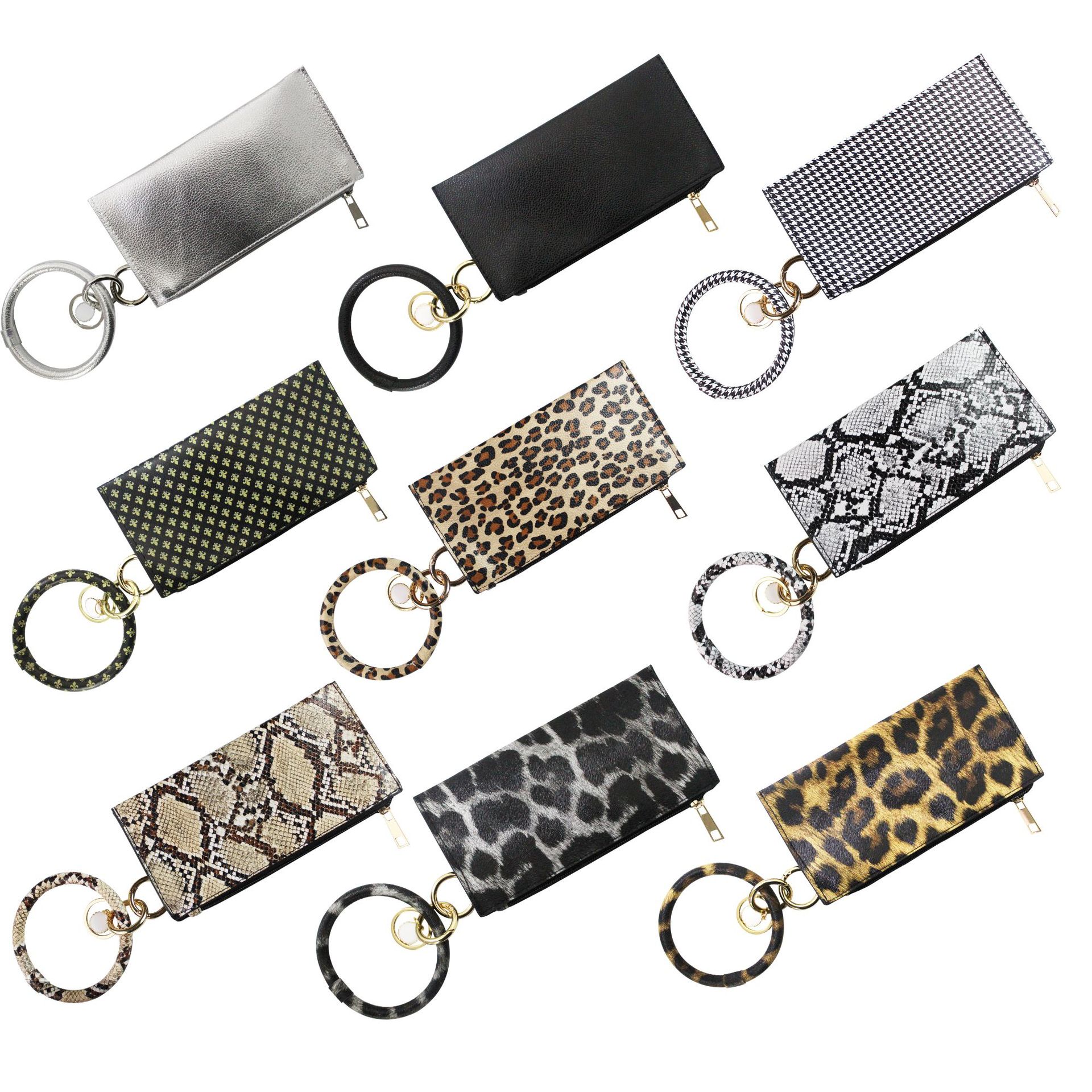 Manufacturer Customized Artificial Leather Bracelet Multi-Style Keychain Wallet Outdoor Women's Bracelet Mobile Phone Bag Cross-Border