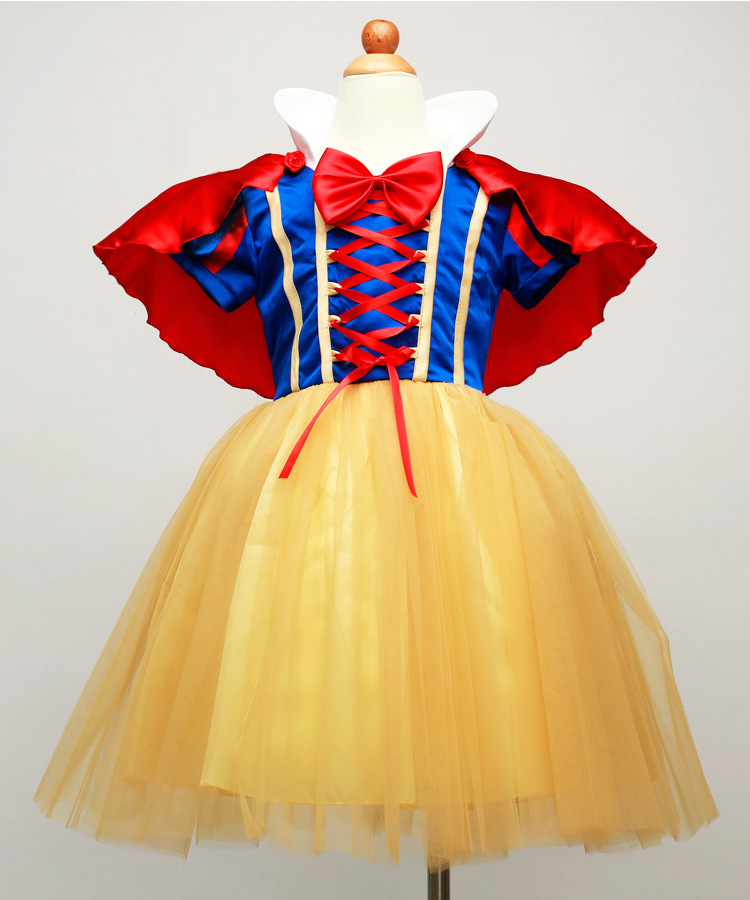 白雪公主裙子女童婚纱礼服童裙万圣节儿童服装生日晚礼服表演装秋