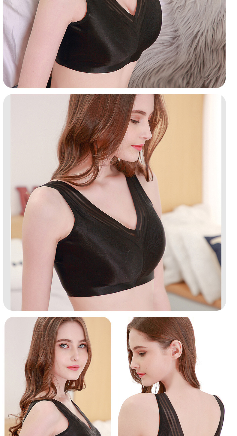 尚品蕾丝性感无痕运动内衣女无钢圈胸罩睡眠跑步美背文胸聚拢薄款