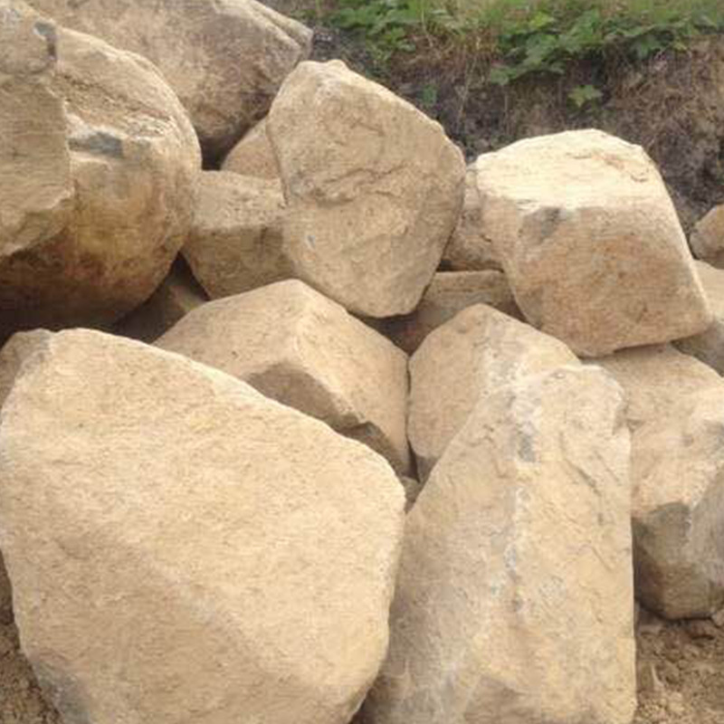 供应精品桐庐原石黄石 开采园林景观黄石刻字 大型假山打磨石批发