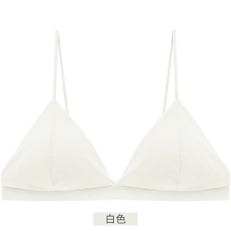 Summer Back Shaping Wrapped Chest French Triangle Cup Underwear Women's Ice Silk Thread Vest Camisole Tube Top Bikini Underwear