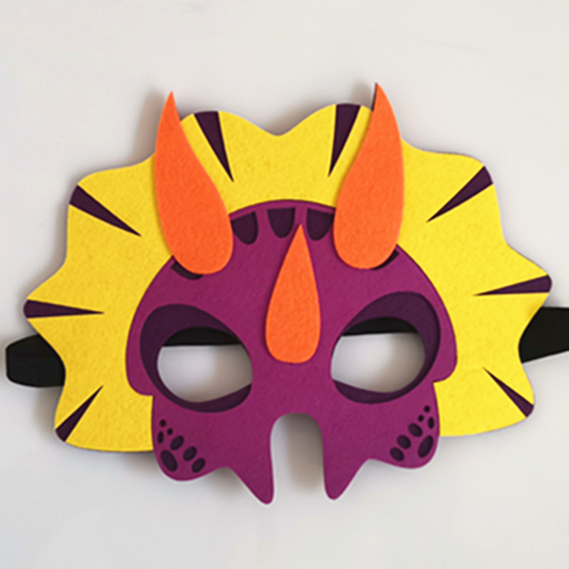 亚马逊儿童恐龙面具霸王龙剑龙翼龙三角龙独角龙眼罩道具万圣节