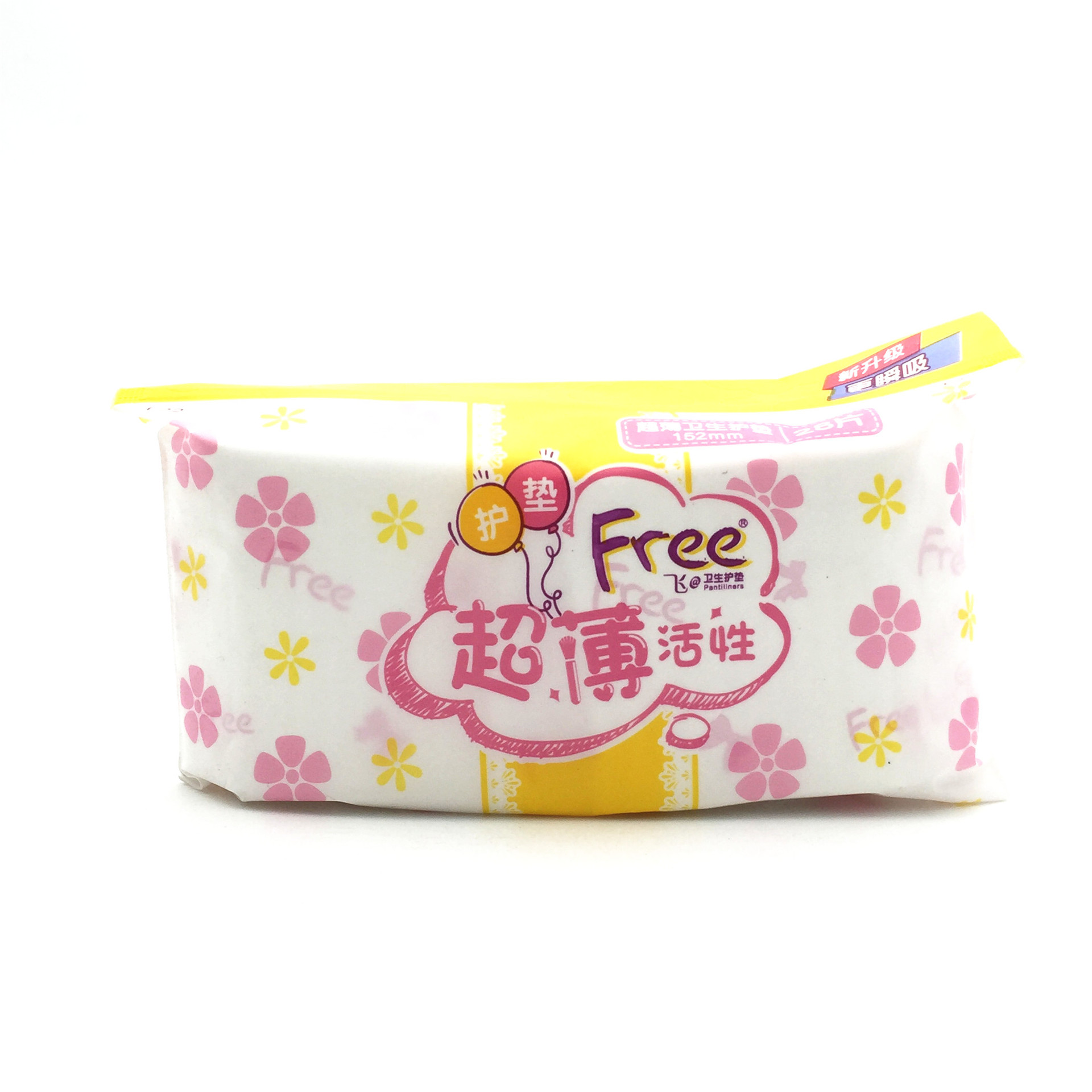 卫生巾批发free飞系列t22棉柔薄护垫163mm28片