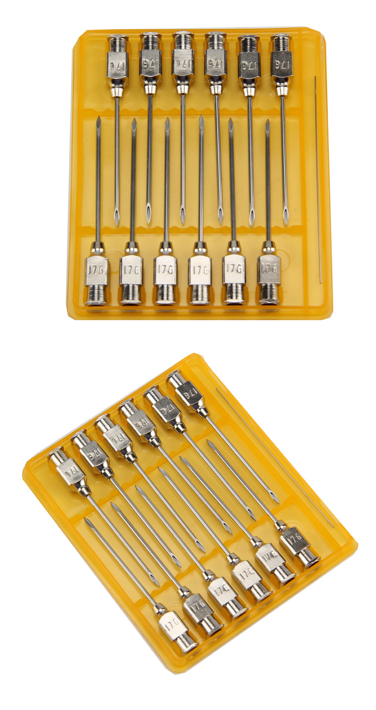 金皇冠兽医针兽用不锈钢针头金皇冠猪牛羊注射针兽医针14*40 12支