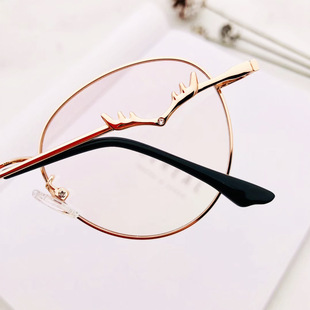 个性流苏挂坠眼镜框方形大框眼镜架开球耳坠可拆卸可配度数批