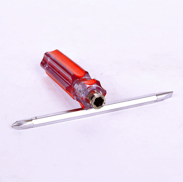 双用改锥4寸水晶透明两用改锥起子 一字十字双色水晶螺丝旋螺丝刀