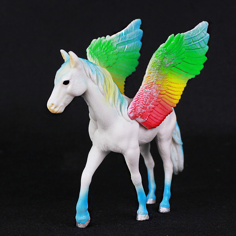 跨境仿真模型神话动物 飞马模型 独角兽 圣兽 马儿玩具摆件礼物