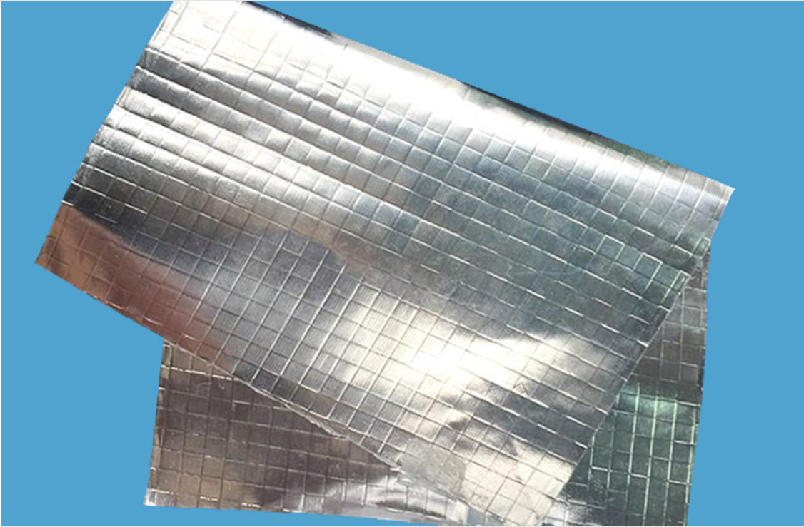 双面铝箔玻纤布玻纤布复两面铝箔反射光铝箔布阻燃贴面