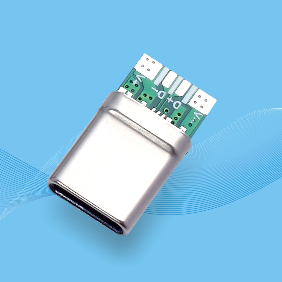 0 插针12pin连接器usb插头数据充电带灯板