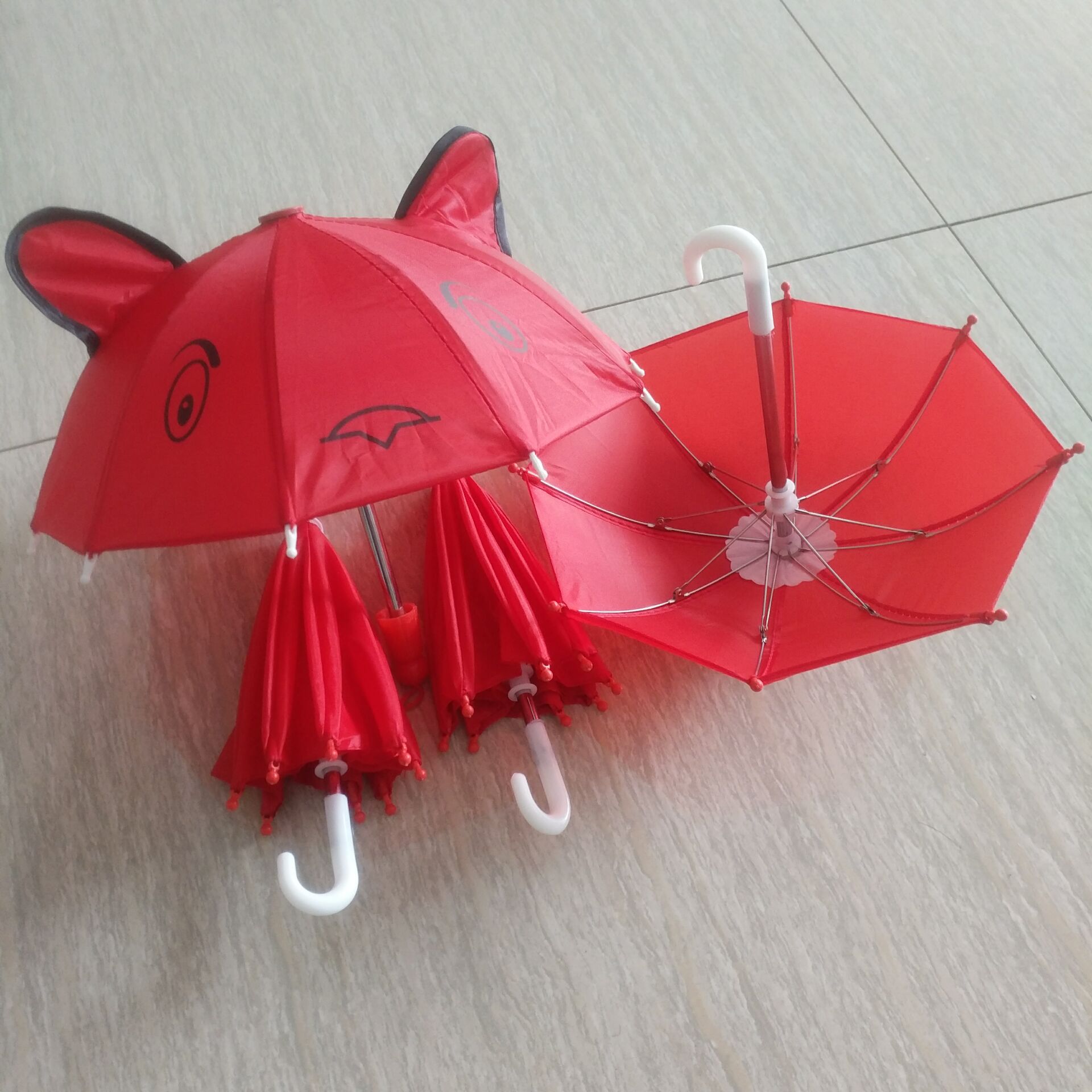 创意卡通儿童雨伞动物小耳朵迷你造型伞批发定制logo广告伞玩具伞