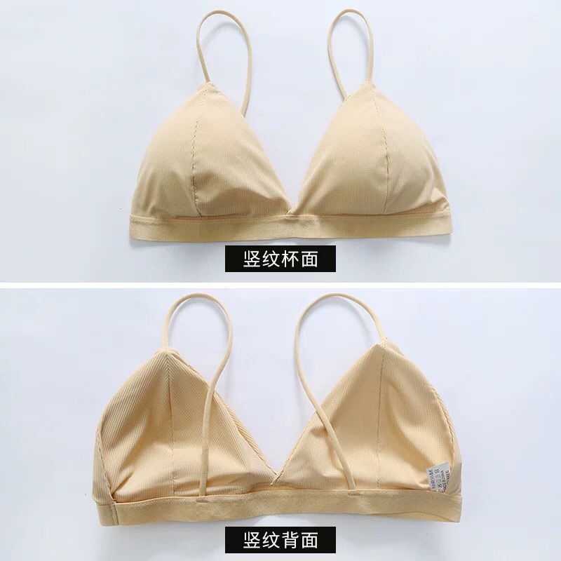 Summer Back Shaping Wrapped Chest French Triangle Cup Underwear Women's Ice Silk Thread Vest Camisole Tube Top Bikini Underwear