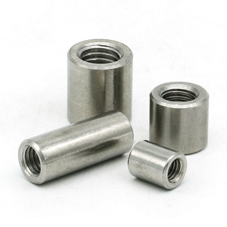 m3-m16 不锈钢加长圆螺母 连接螺帽 圆柱型丝杆接头 304焊接螺母