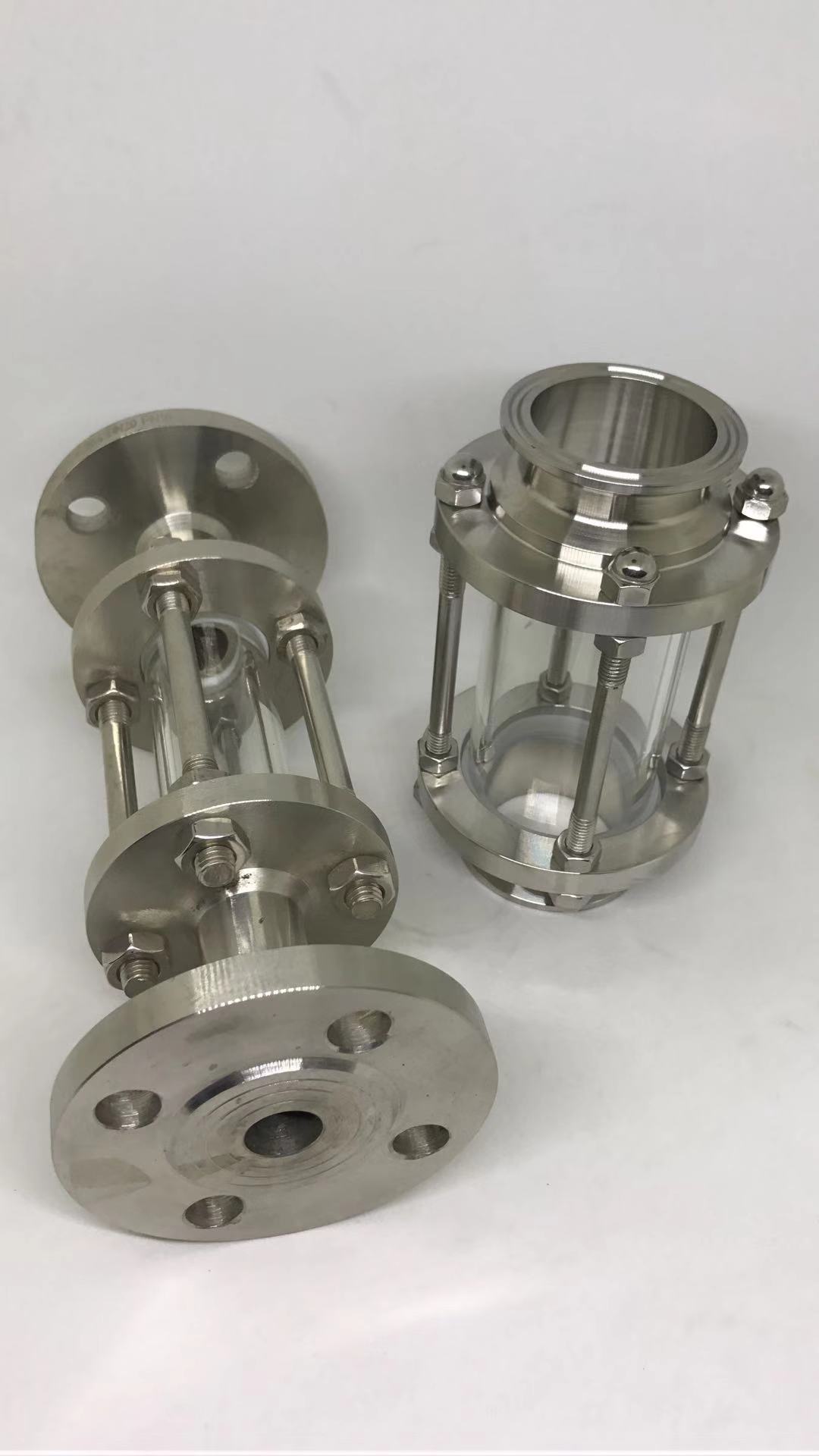 hgs07-126不锈钢法兰玻璃管视盅 玻璃视镜 直通视镜抛光管道视盅