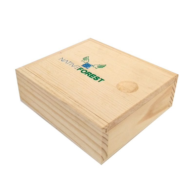 Storage Box Wooden Simple Square Pull Lid Gift Packaging Storage Wooden Box Wooden with Lid Packaging Box