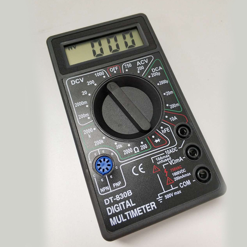 黄色 跨境专供 dt830b数字万用表 迷你手持式万用表 电工