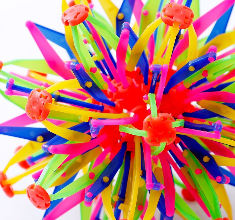 开花球伸缩球手抓魔术球变大变小散花球创意球类儿童玩具批发