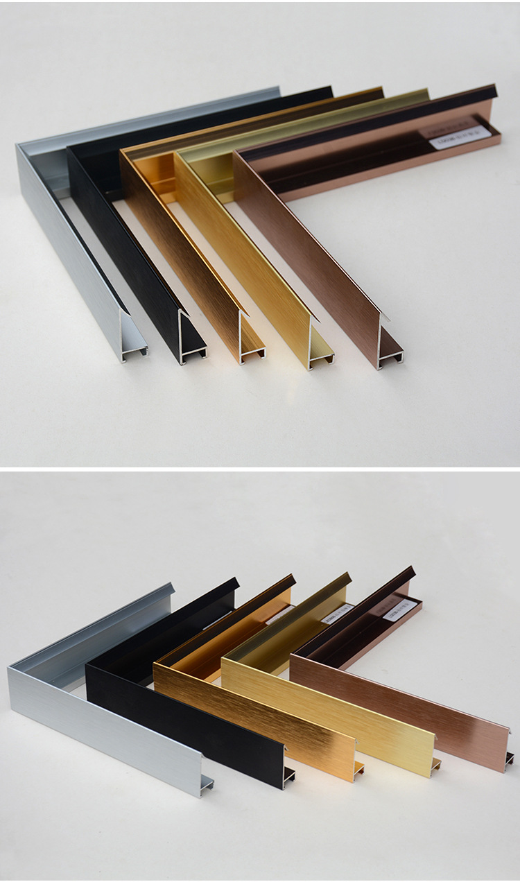 鑫英华铝合金相框线条斜面现代装饰画金属外边框加工裁切厂家直销