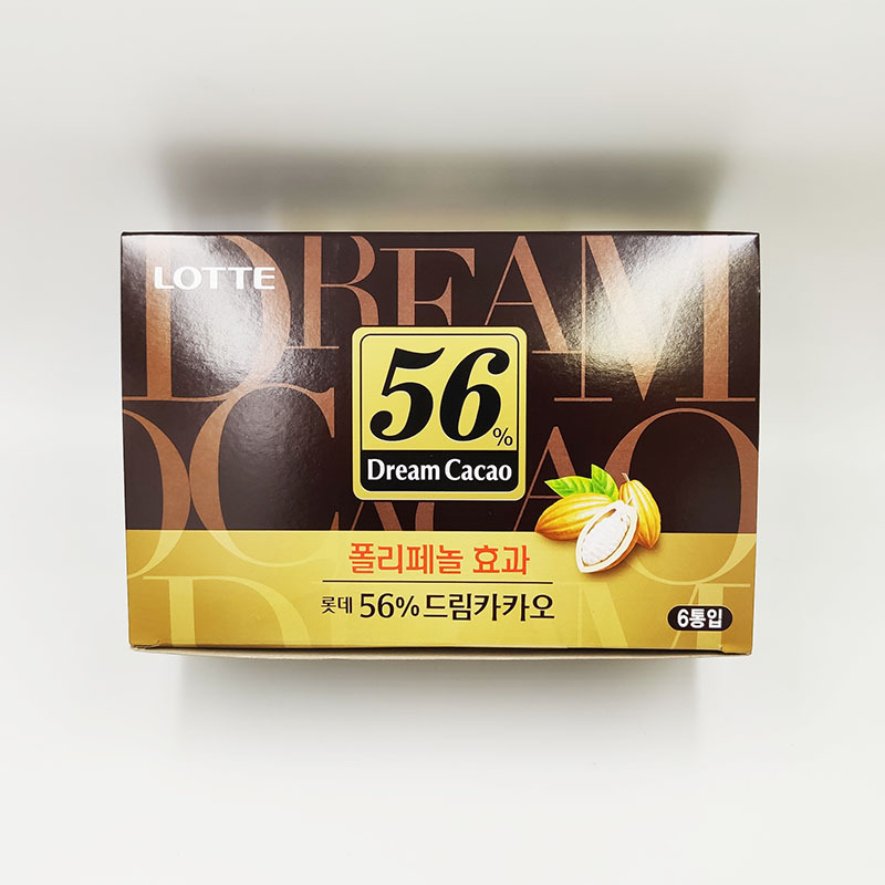 韩国进口零食乐天lotte56%巧克力86g休闲办公室食品情人节礼物