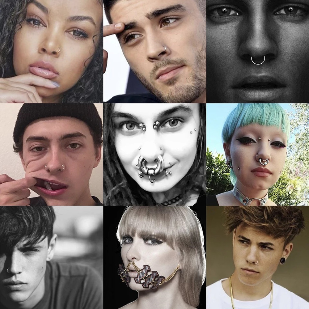 跨境速卖通新款鼻环925纯银鼻饰欧美流行耳环耳饰防过敏穿刺饰品