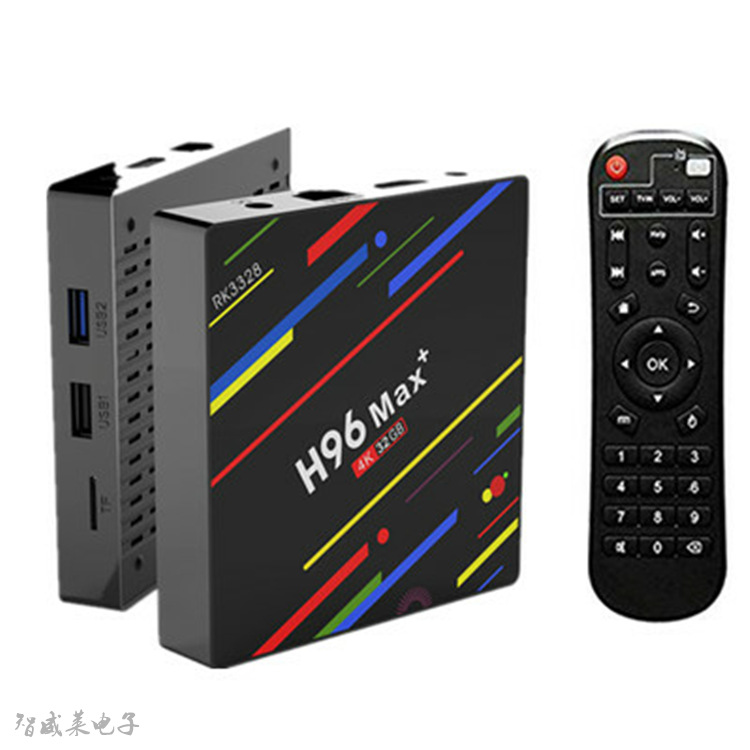 H96 Max + Set-Top Box Rk3318 9.0 System Tvbox 4Gb/64Gb Ddr Network Player