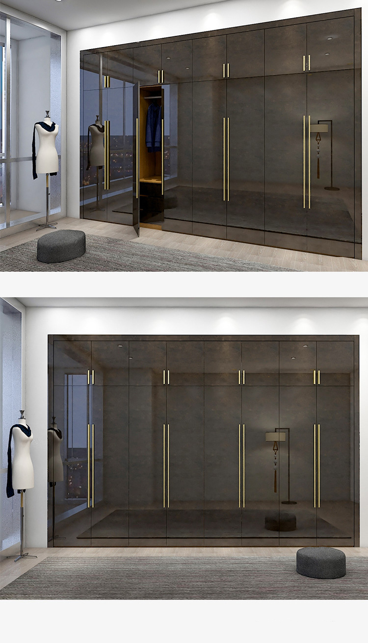 全屋定制家具轻奢风衣柜高光云石板衣柜整体衣柜定制衣柜