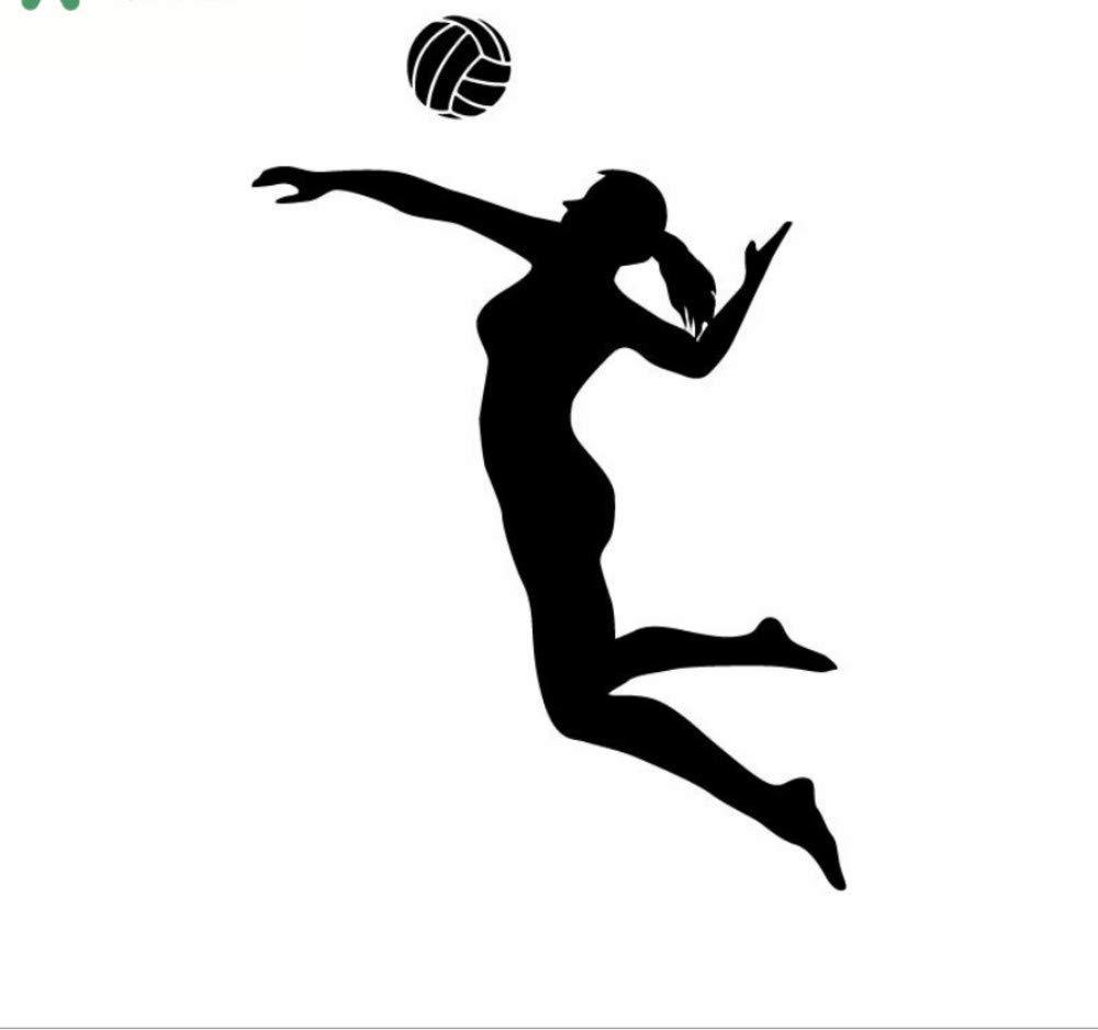 女子排球运动一代精雕可移除个性墙贴客厅沙发背景墙定制 js591