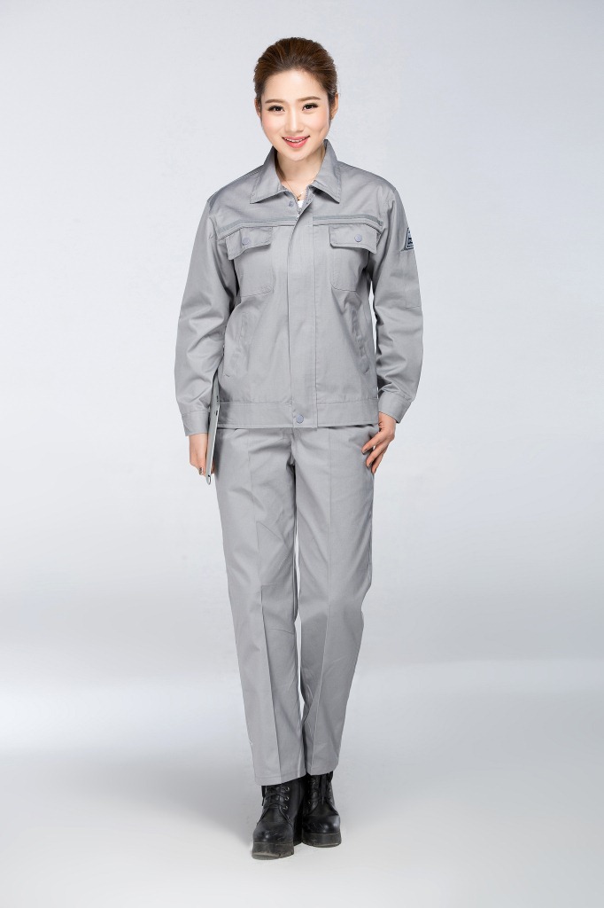 2019精缝线包边秋冬厚中灰色双反光防静电工装厂服工作服bftl9562